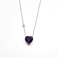 Necklace Dezulian Gioielli Woman La Vie en Rose in Gold Ametista PCU12 AME